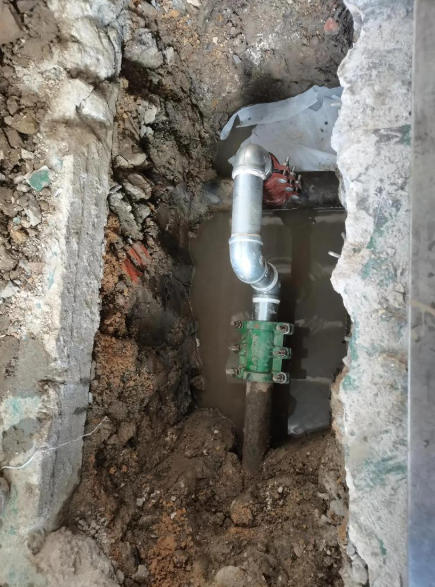 泉州管道漏水抢修后复检现场